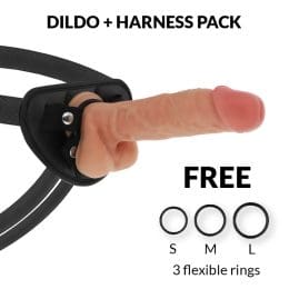 CYBER SILICOCK - STRAP-ON MAGNUS LIQUID SILICONE WITH 3 RINGS FREE